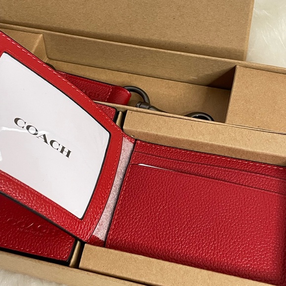 NWT Coach Boxed 3 in 1 Wallet Gift Set bold red - Picture 3 of 10